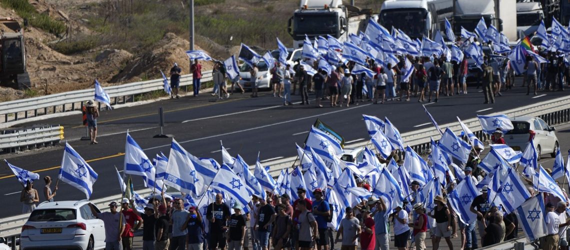 11 JULI 2023 - FOTO PROTESTEN IN ISRAEL