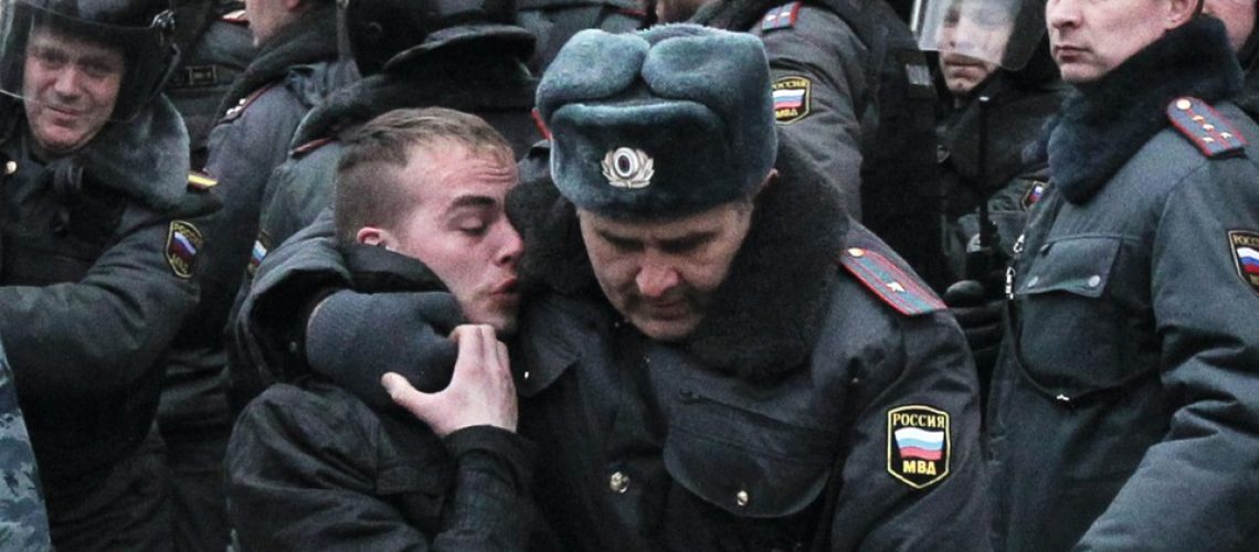 19 JAN 2024 - FOTO ITEM AANHOUDEN PROTESTEN IN RUSLAND