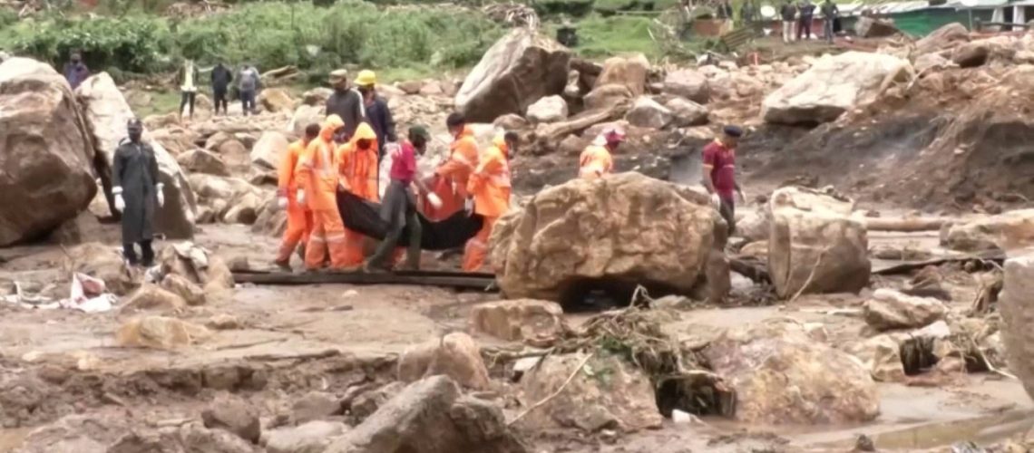 31 JULI 2024 - FOTO TRAGISCHE AARDVERSCHUIVINGEN IN KERALA